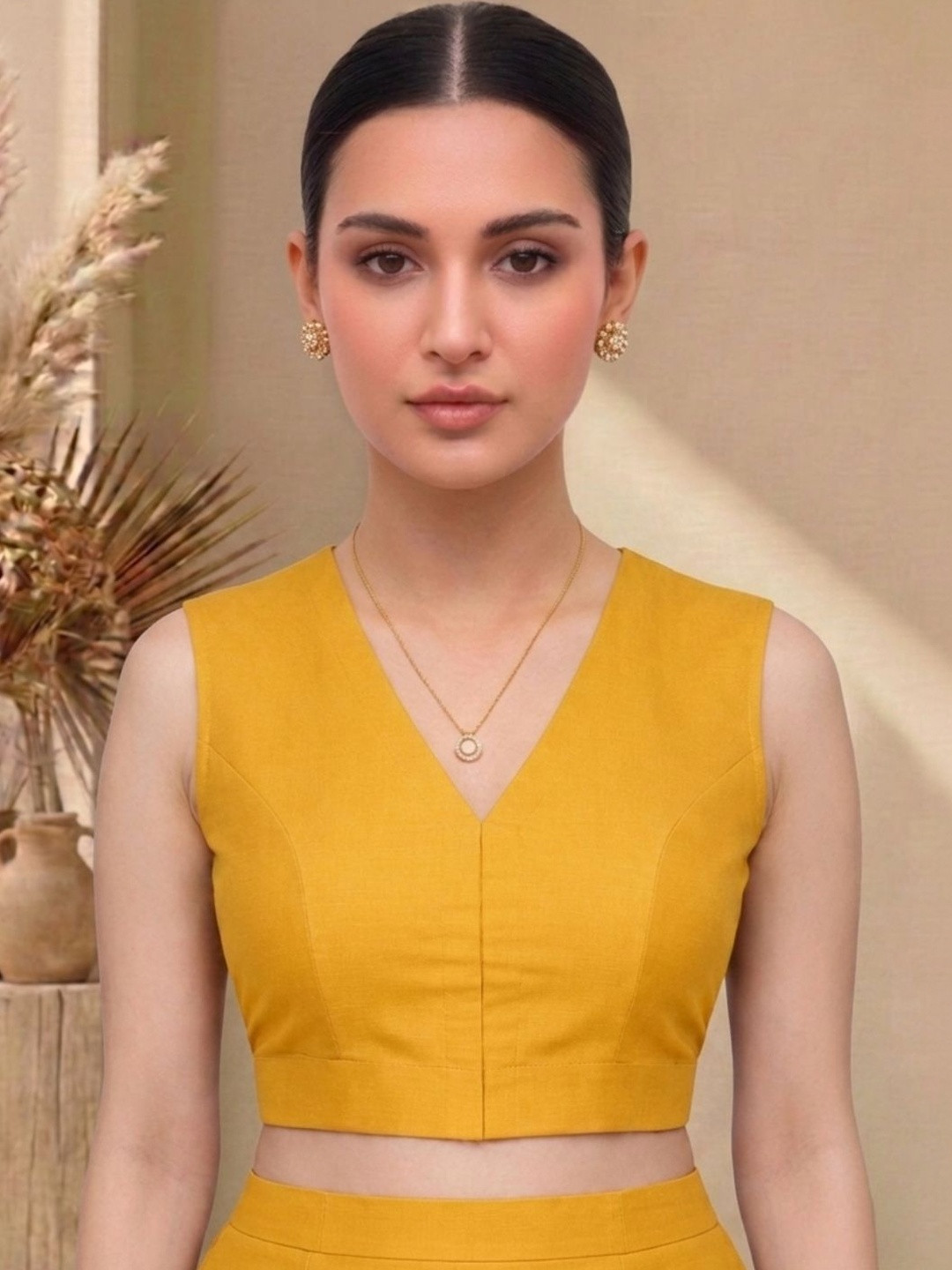 Thevasa Solid Saree Blouse