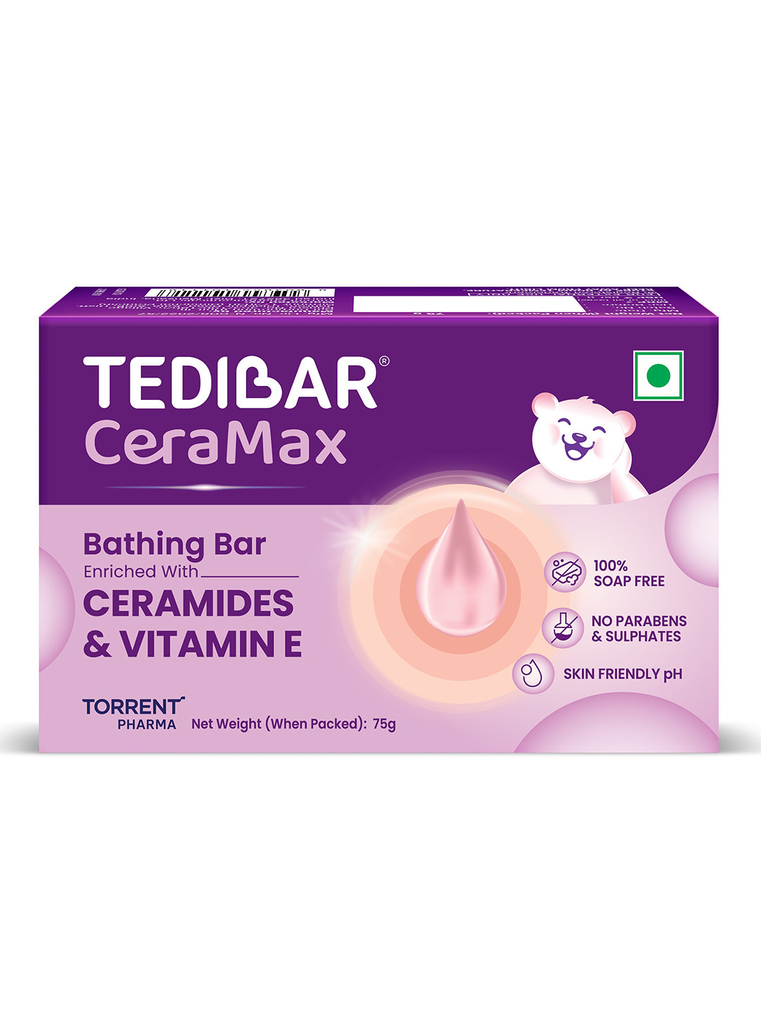 Tedibar Ceramax Bathing Bar With Ceramides & Vitamin E - 75 g