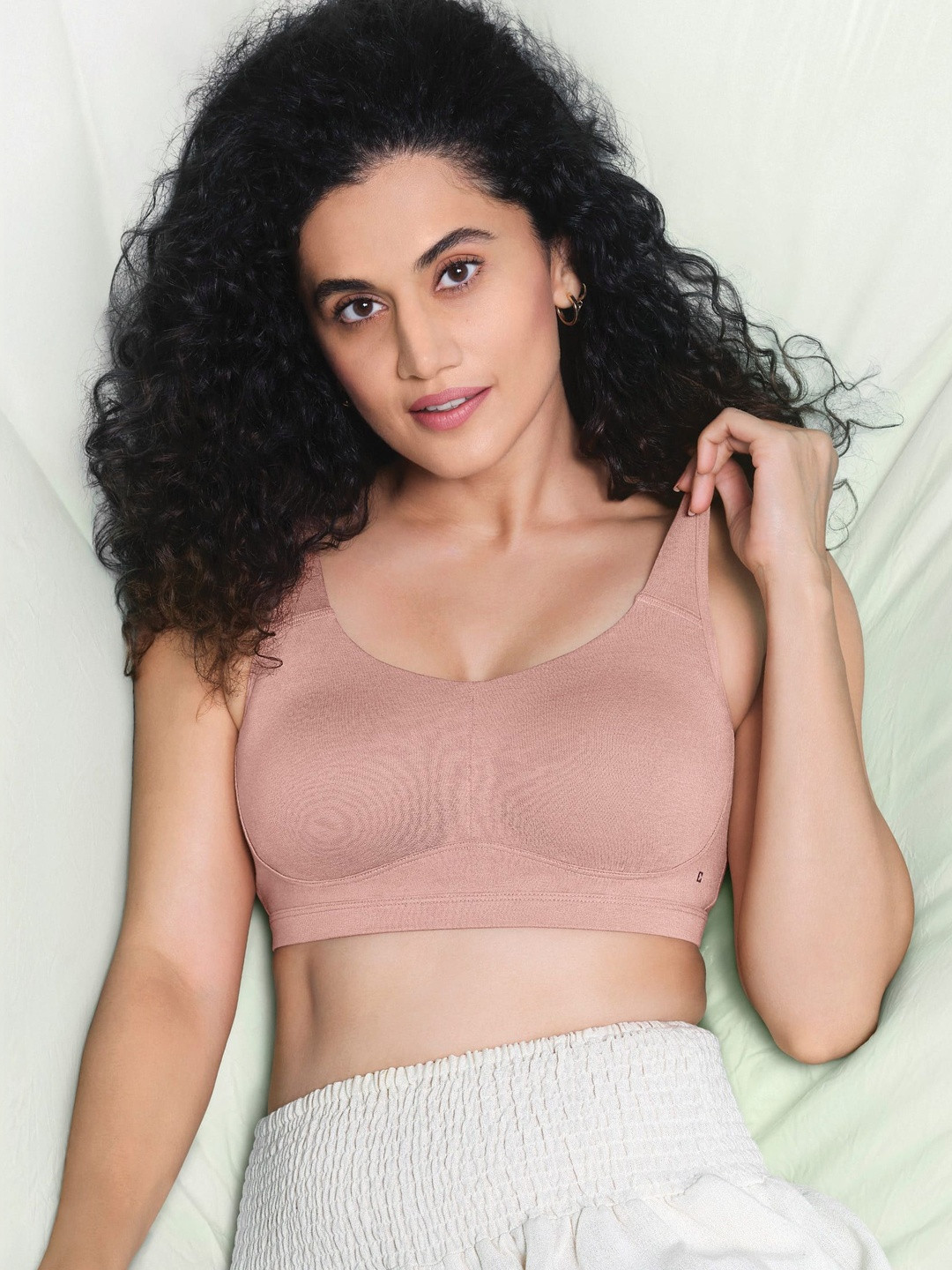 Enamor Women Bamboo Cotton Super Soft Padded Wirefree Pop-on Bra - IB07