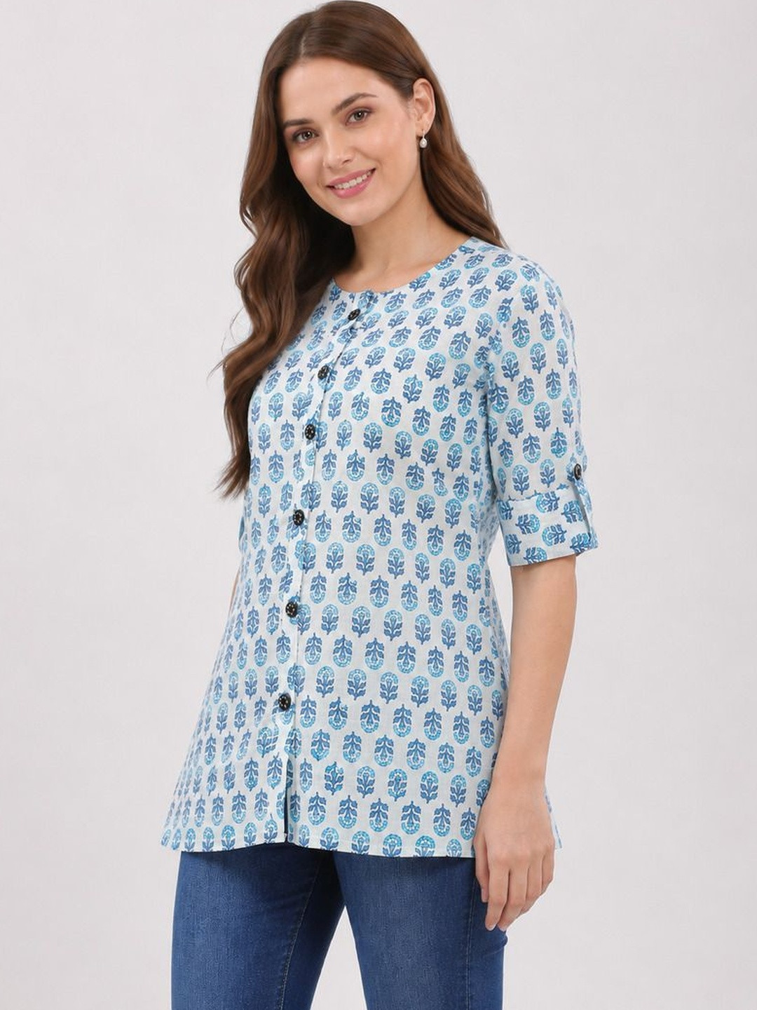 ROOPWATI FASHION Ethnic Motifs Printed Pure Cotton Kurti