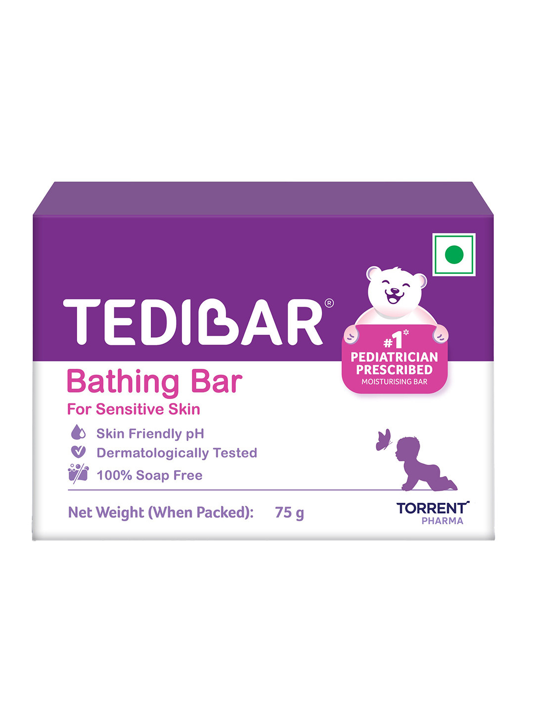 Tedibar Baby Bathing Bar For Baby's Sensitive Skin With Ph 5.5- 75 g