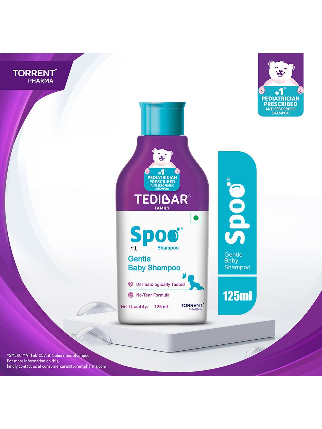 Tedibar Spoo No-Tear Formula Baby Shampoo - 125 ml