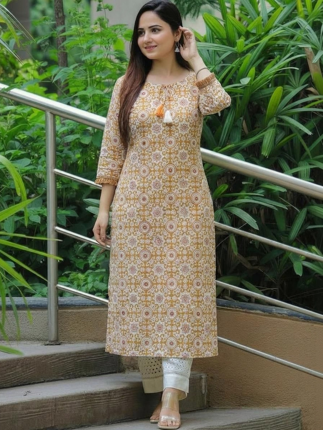 Gulmehendi Women Ethnic Motifs Printed Kurta