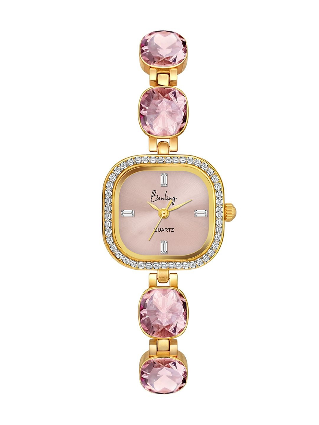 BENLING Women Dial & Stainless Steel Bracelet Style Straps Analogue Watch