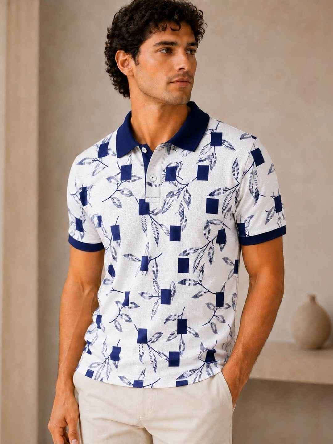Tshirts Buddy Men Printed Polo Collar T-shirt