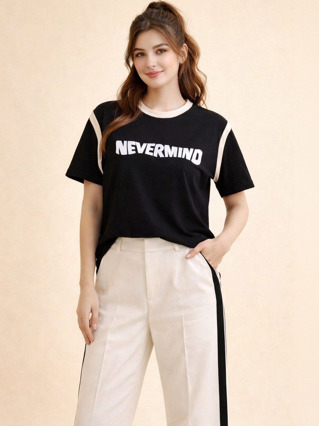 The Dry State Women Typography Printed T-shirt