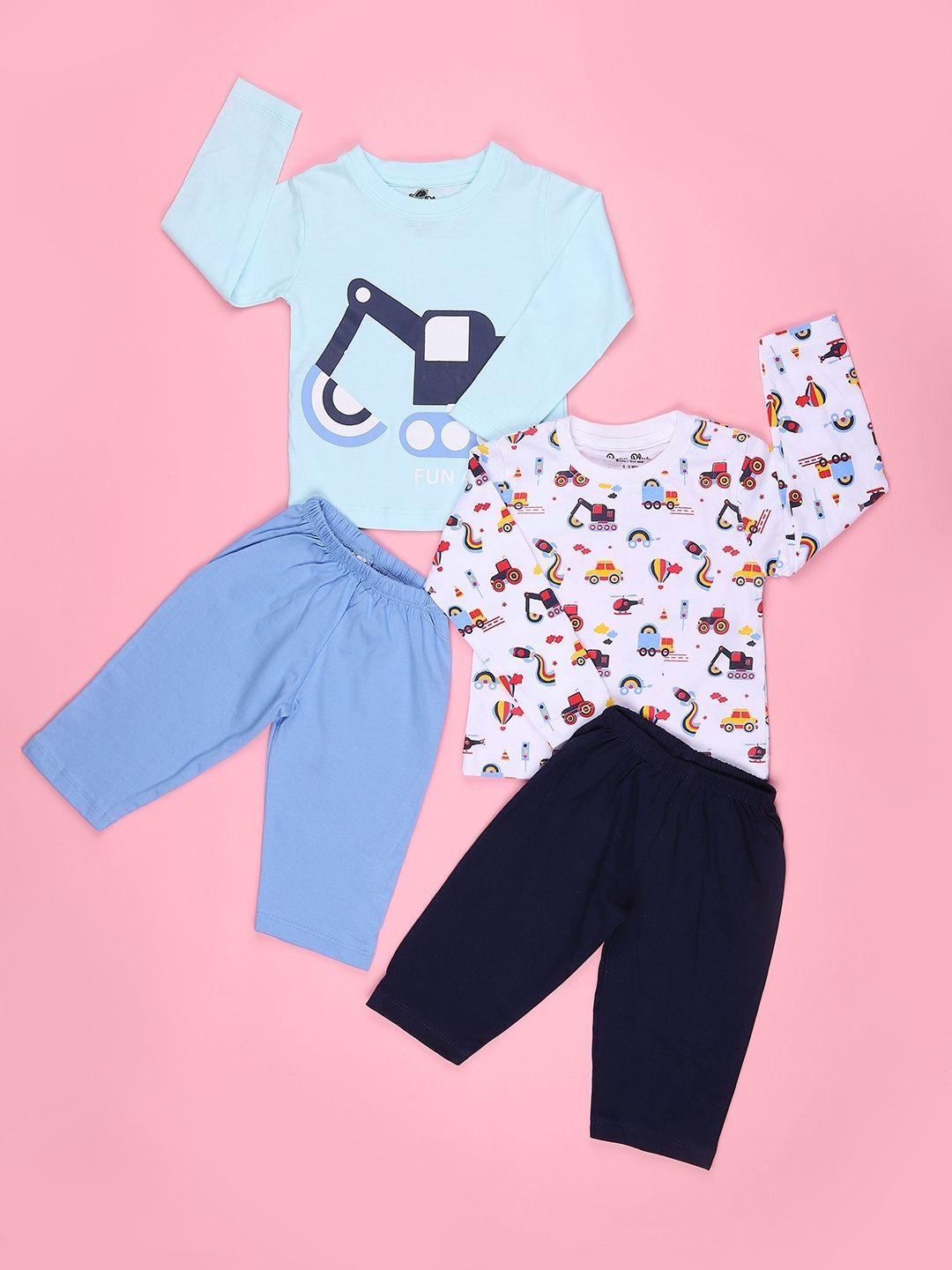 V-Mart Boys Printed T-shirt with Trousers