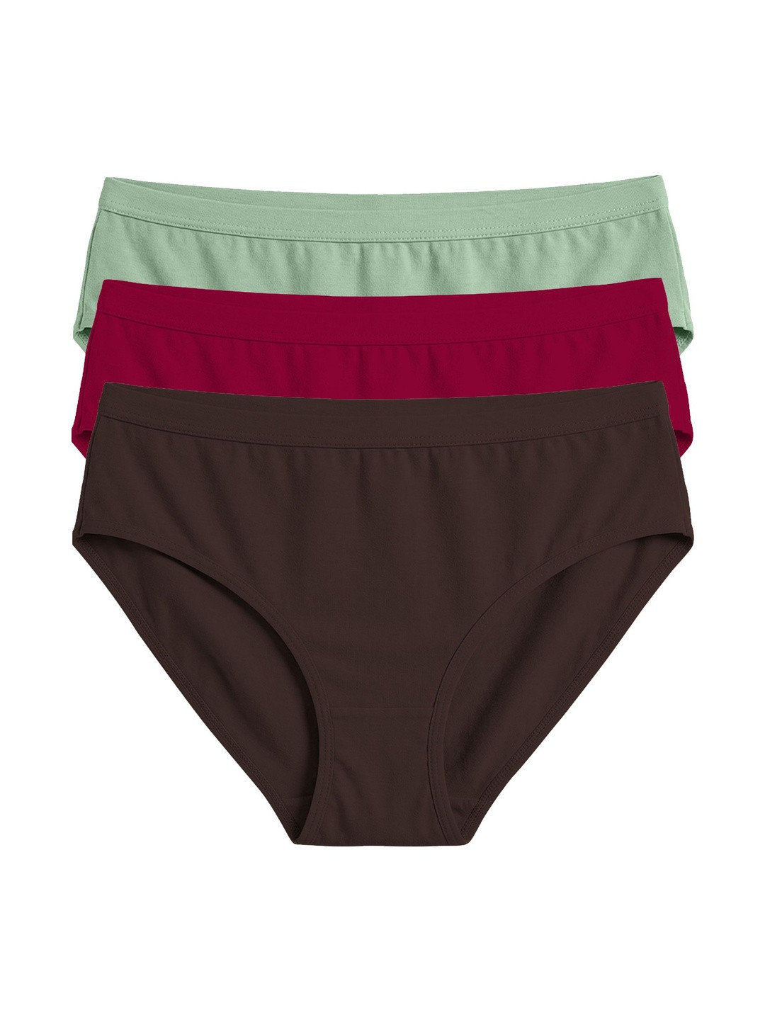 DClub Women Pack of 3 Anti Microbial Seamless Cotton Bikini