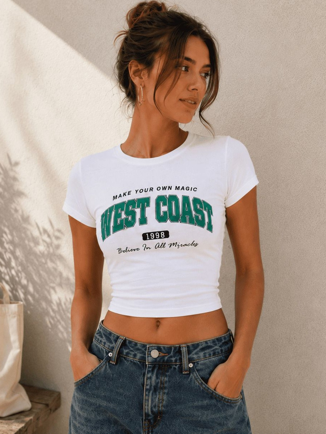 Atlies Print Crop Top