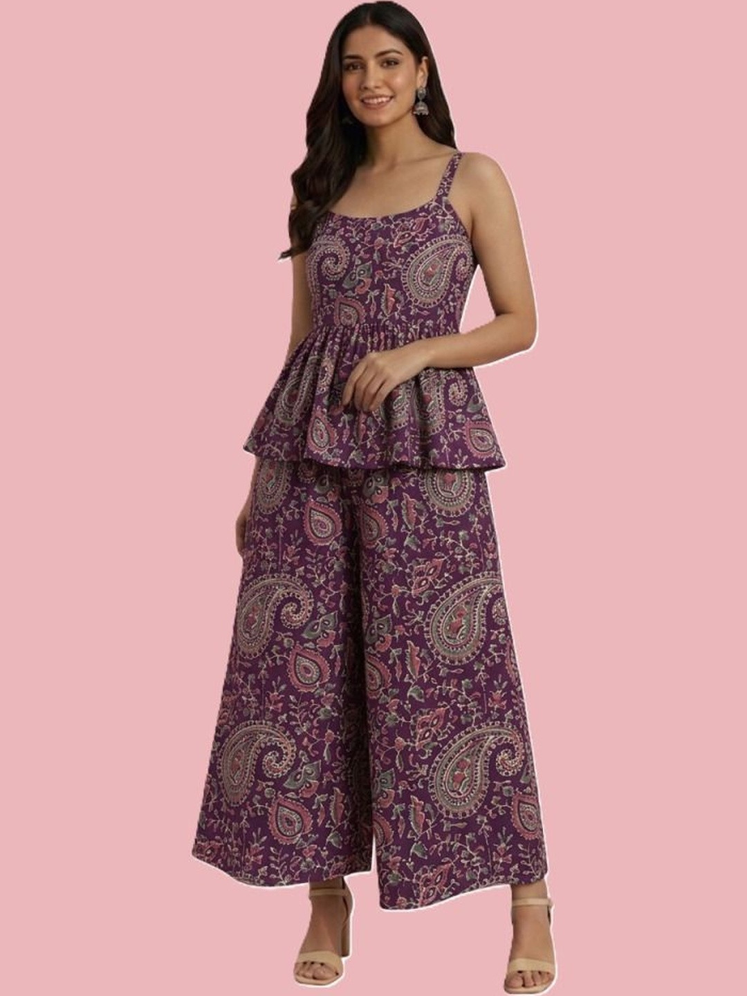 Oxinexx Print Peplum Maxi Dress
