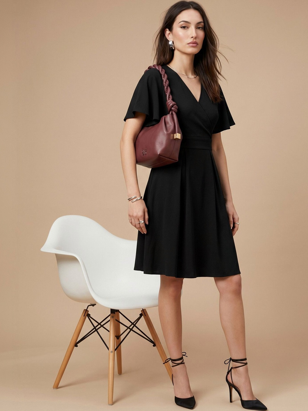 Chemistry Flared Sleeve A-Line Dress