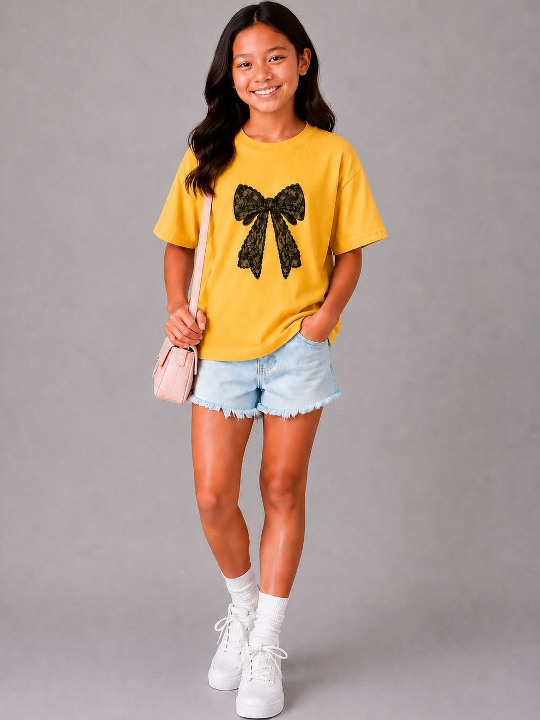 Pixel Punk Girls Printed Bio Finish T-shirt