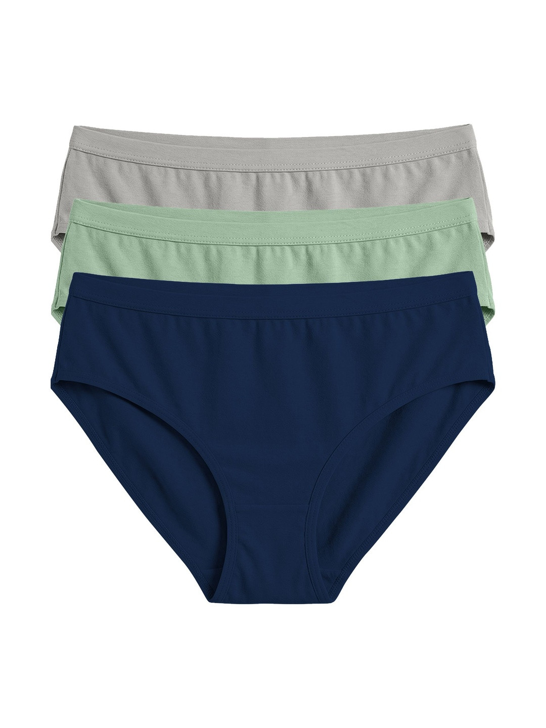 DClub Women Pack of 3 Anti Microbial Seamless Cotton Bikini