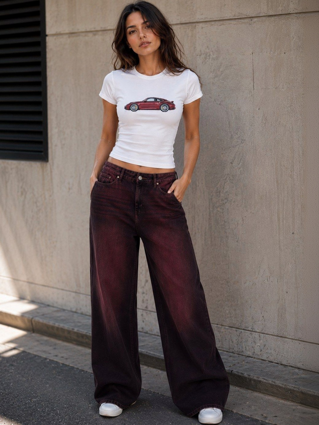 Atlies Print Crop Top