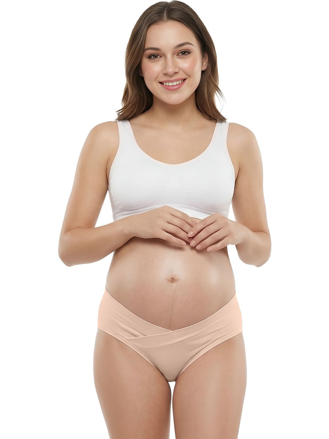 DClub Women Pack of 2 Anti Microbial Seamless Cotton Maternity Briefs