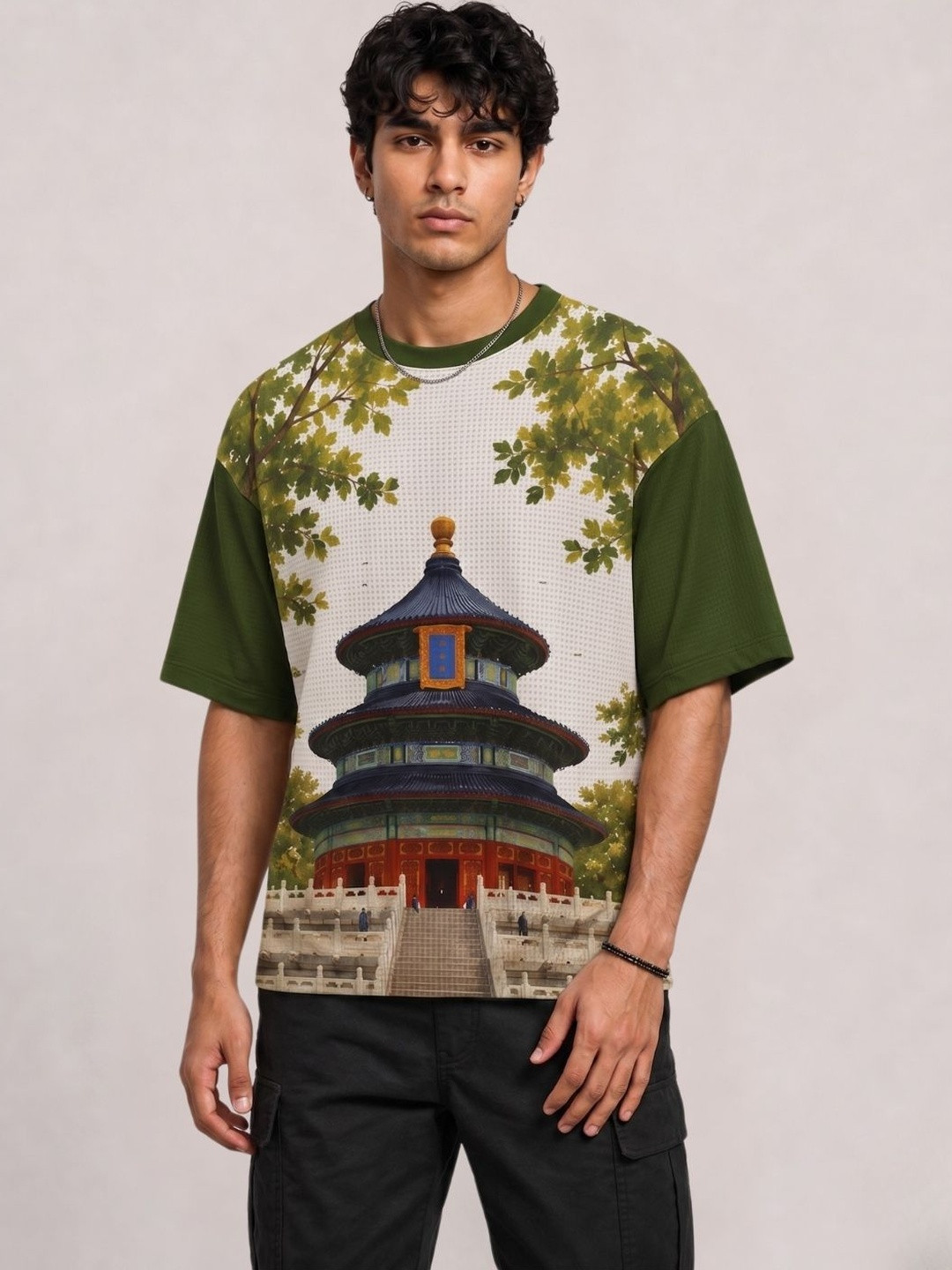 Tshirts Buddy Men All Over Printed Oversized Fit T-shirt
