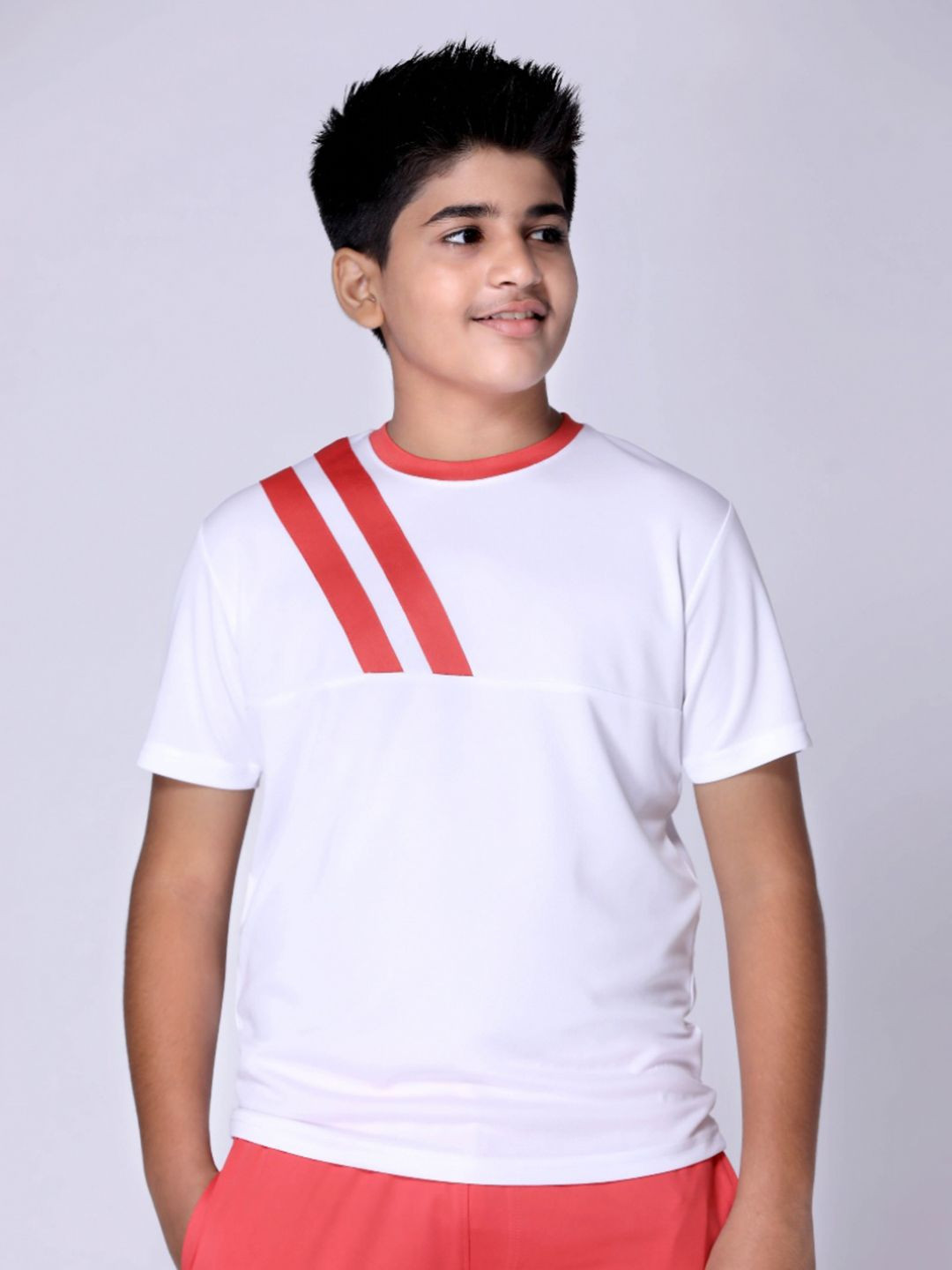 UMILDO Boys Striped Round Neck Polyester Tshirt