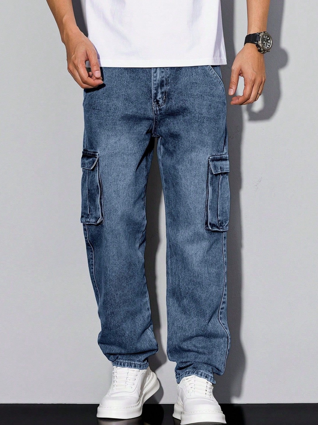 R.Code by The Roadster Life Co. Men Regular Fit High-Rise Light Fade Stretchable Jeans