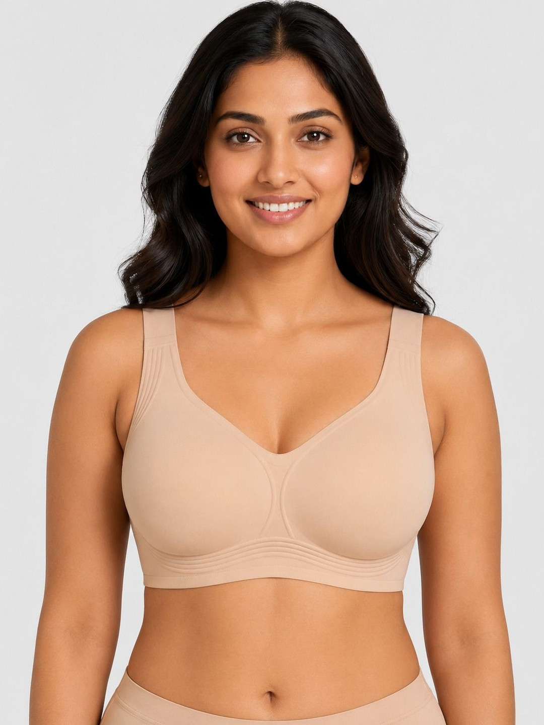SHOP THE EDIT Seamless Wireless Full Coverage Push Up Bra