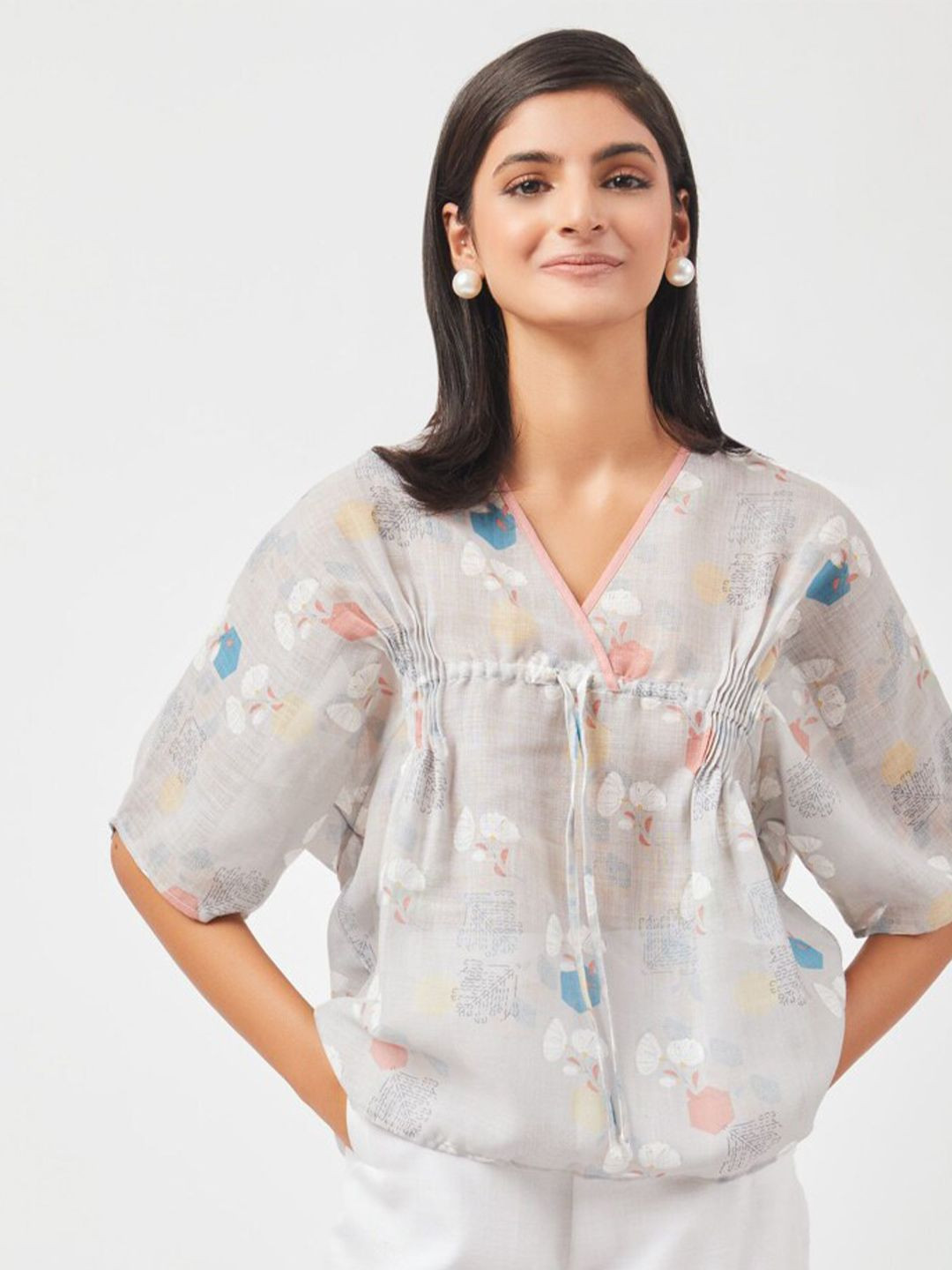 Contemponari Floral Printed Top