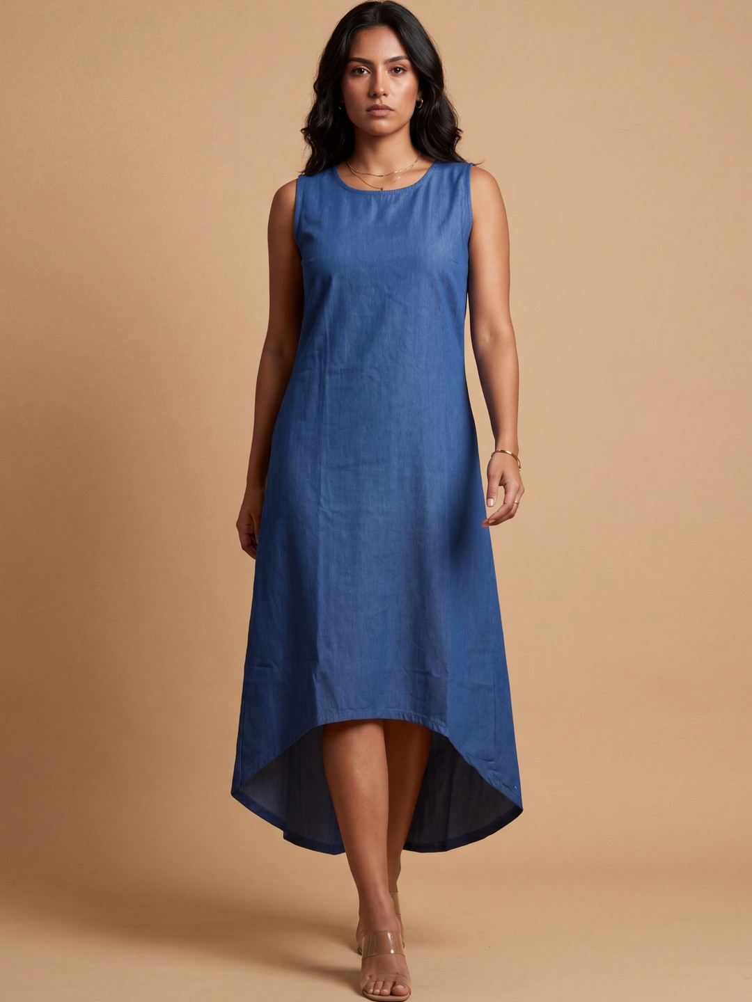 BLURR Denim Midi Dress