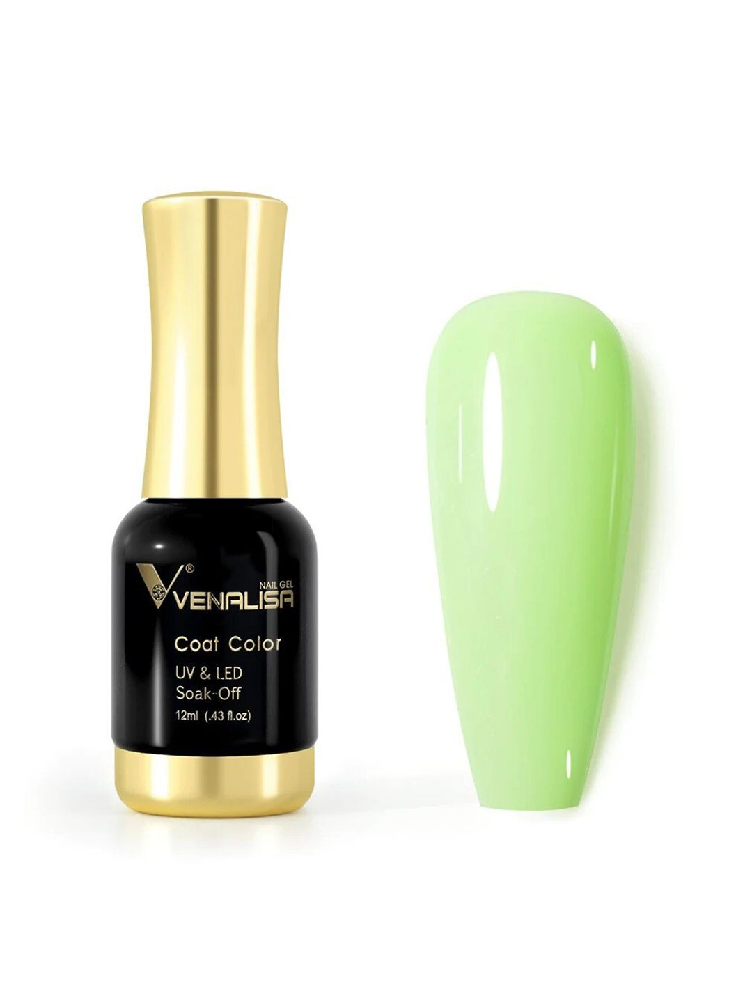 VENALISA Coat Color UV & LED Soak Off Gel Polish - 12ml - Mustard Green 1050