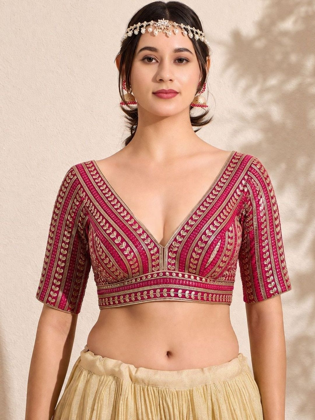 The Blouse Originals Silk Embroidered Saree Blouse