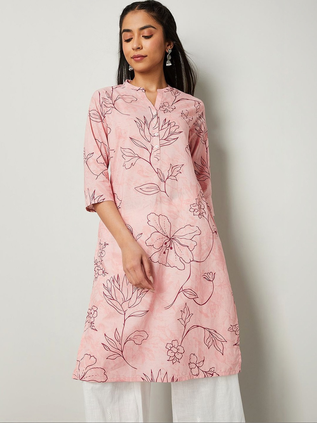 Melange by Lifestyle Women Floral Printed Indie Florals Kurta