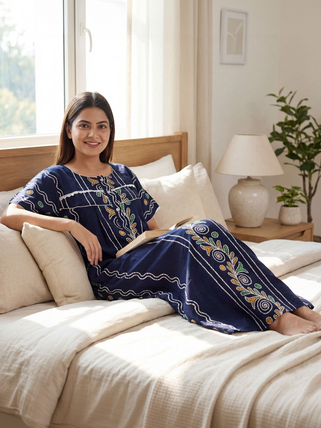 Vardhana Printed Maxi Nightdress