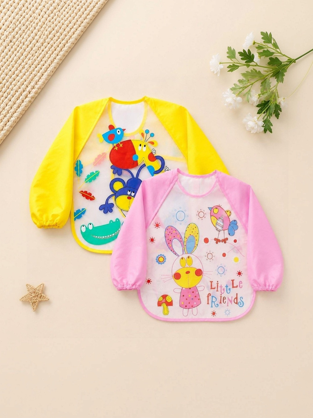 The Little Lookers Infant Waterproof Bib With Tying Rope