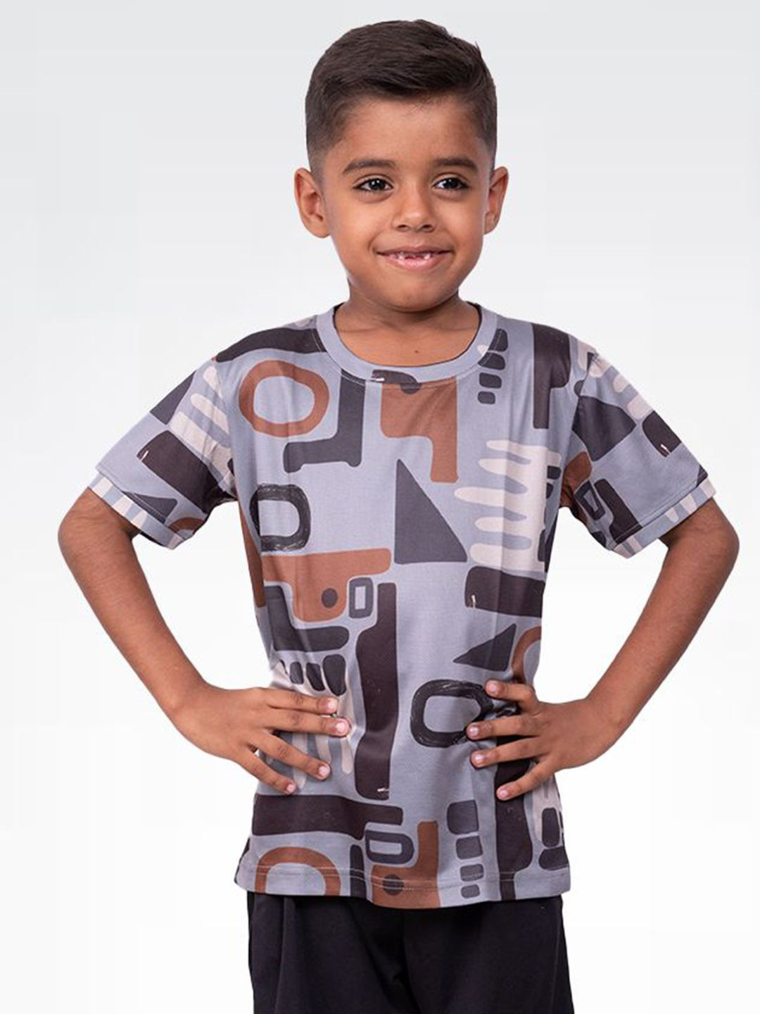 UMILDO Boys Graphic Printed Round Neck T-shirt