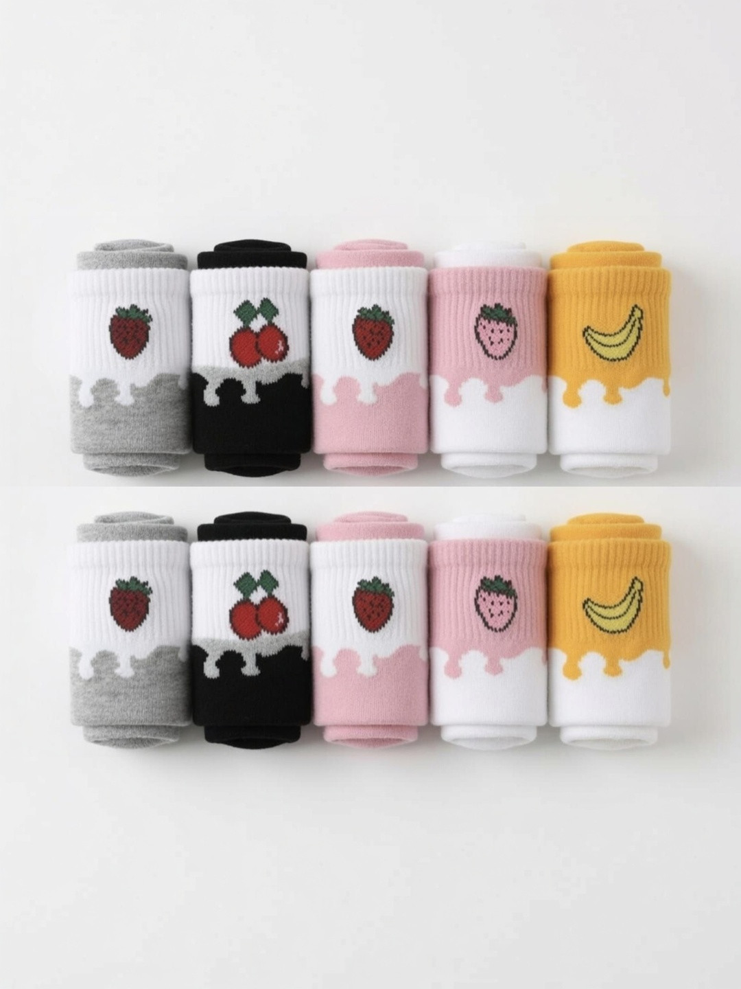 GARUN Women Pack of 10 Cotton Patterned Ankle Length Socks