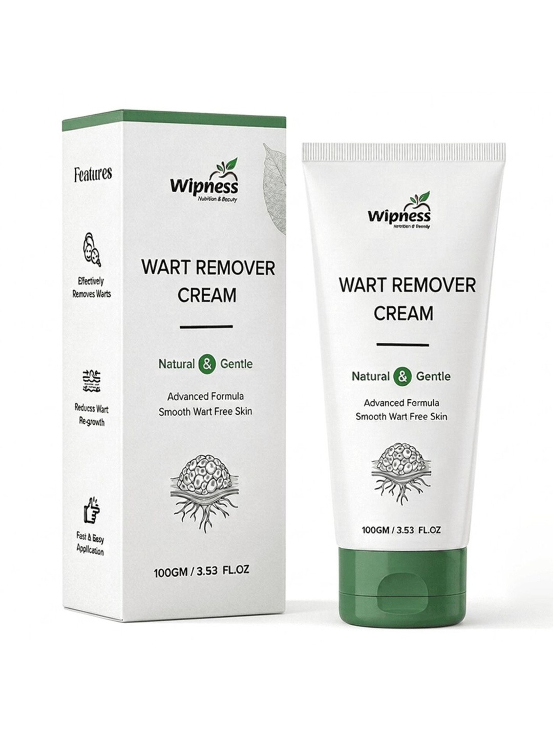 Wipness Wart Remover Cream For Warts and Skin Tags-100gm