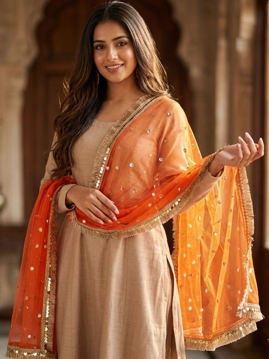 Navti Creations Dupatta with Sequinned