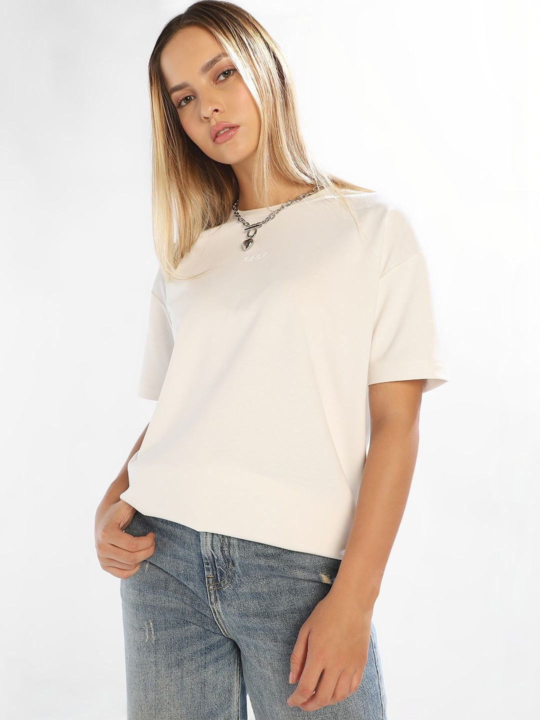ONLY Women Brand Logo Printed T-shirt