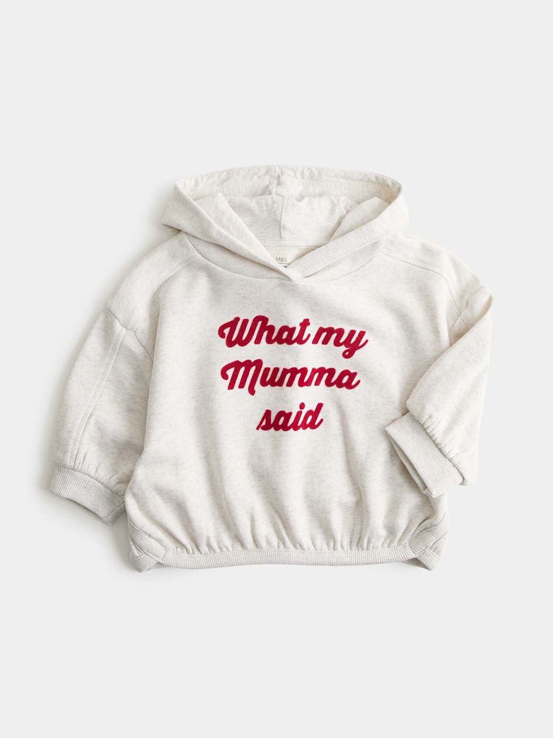 Marks & Spencer Cotton Rich 'What My Mumma Said' Hoodie (0-5 Yrs)