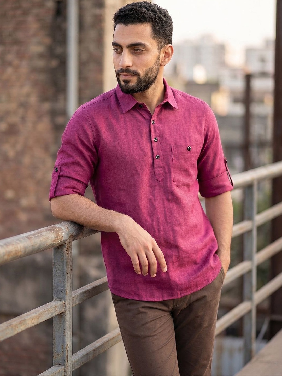 RAY LIGHT Men Kurta