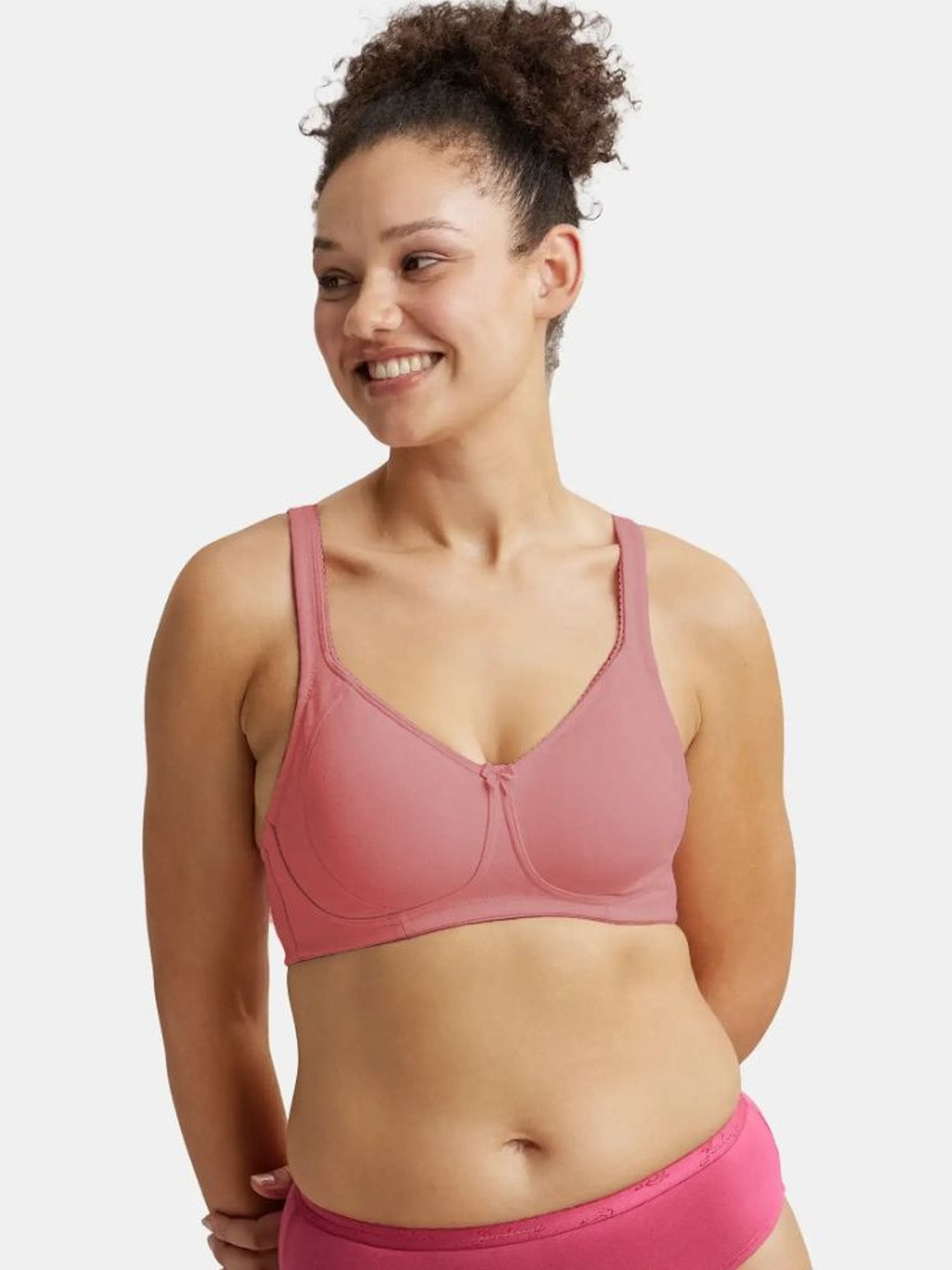 Jockey Wirefree Non Padded Cotton Stretch Full Coverage Plus Size Bra Plush Lining Cup - ES24