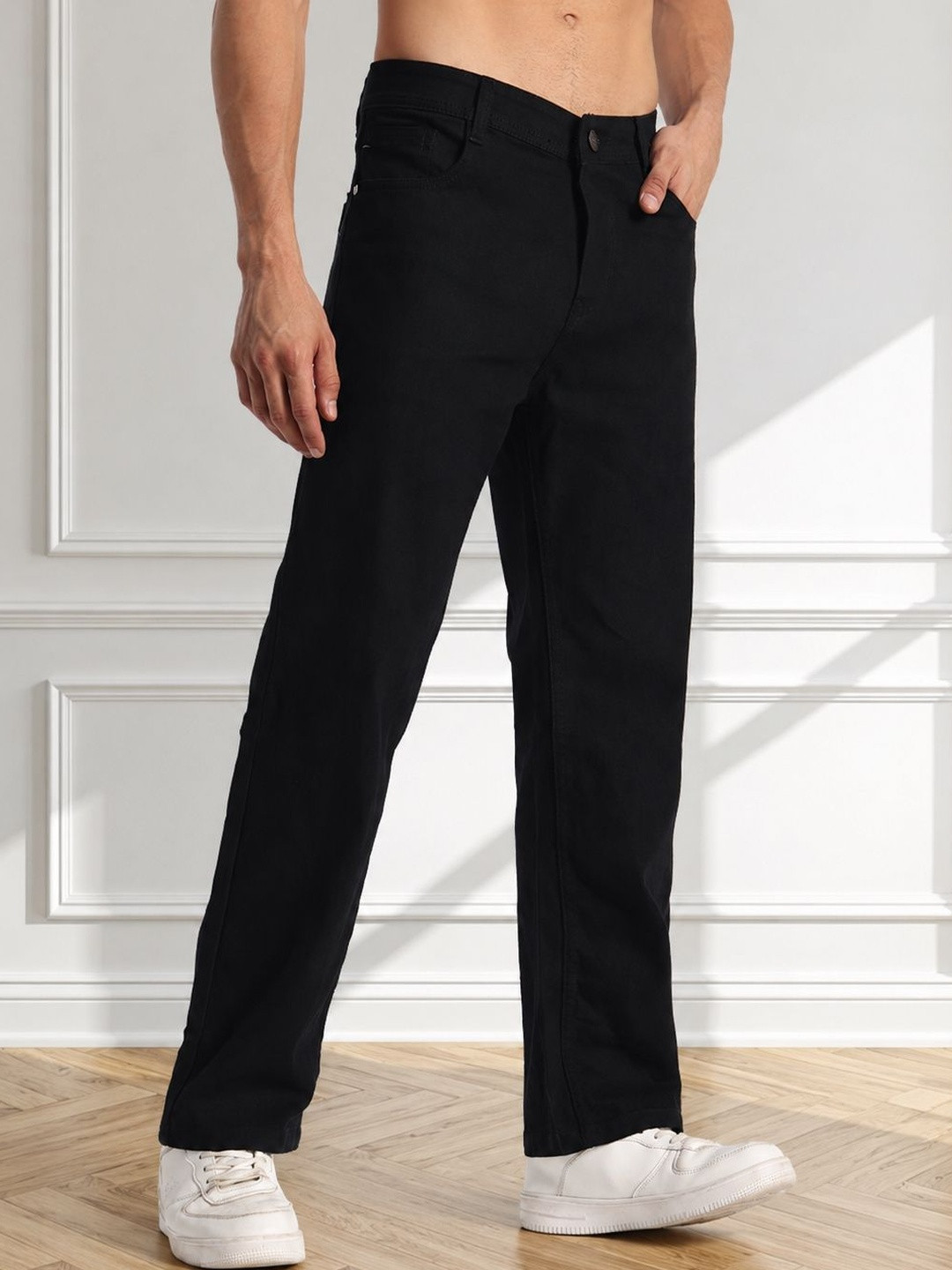 SYNZO Men Comfort Relaxed Fit Mid-Rise Jeans