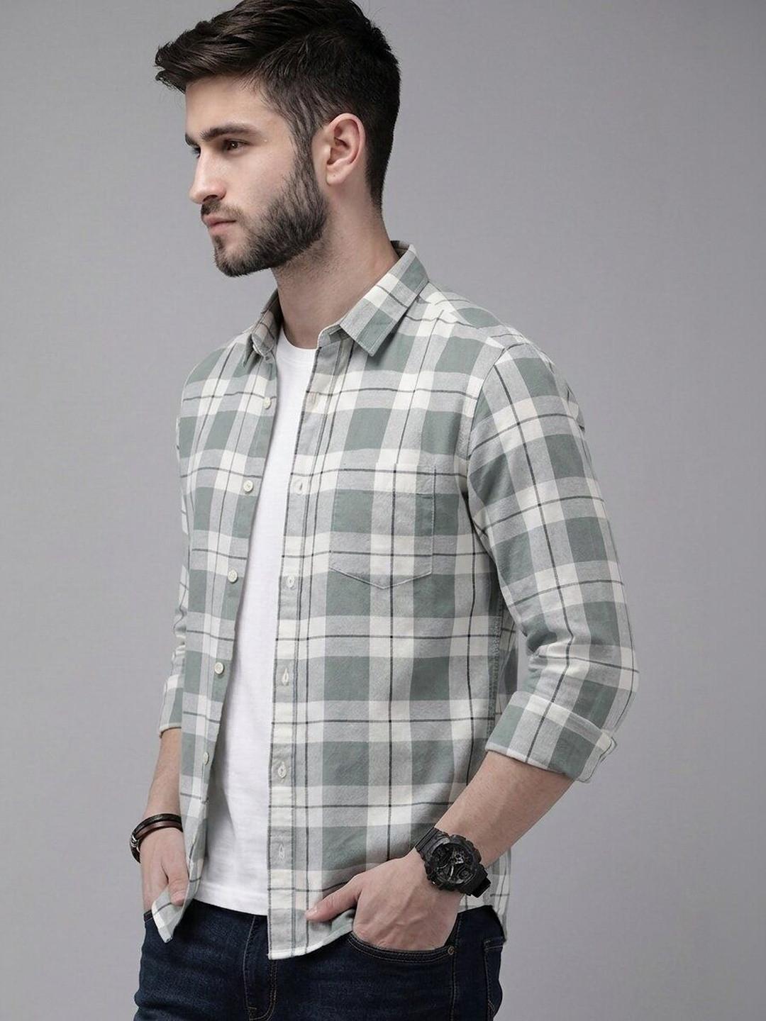 Roadster Men Classic Checked Casual Shirt