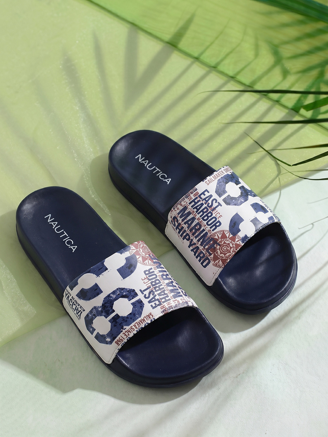 Nautica Men Printed Sliders