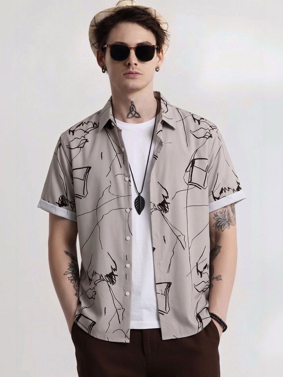 TIGER SNAKE Men Printed Casual Shirt