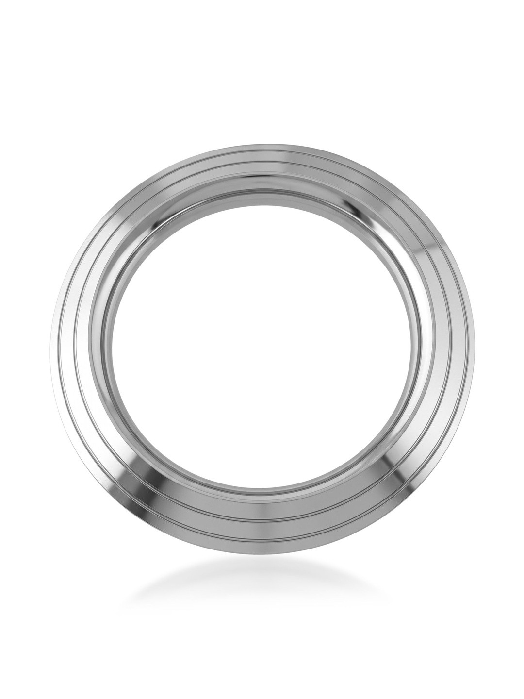 MEMOIR Men Brass Silver-Plated Kada Bracelet