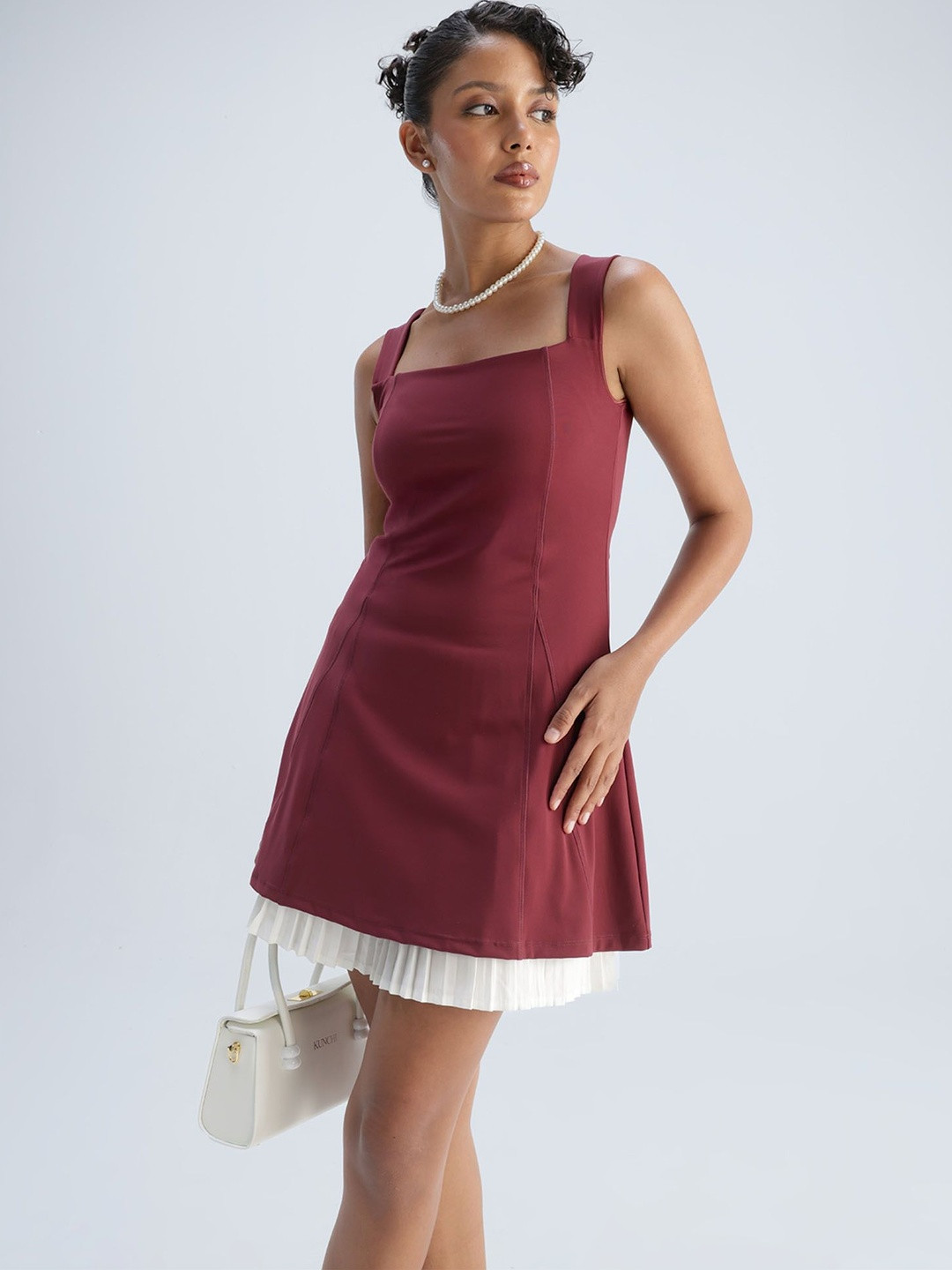 CAVA Cherry Pleated Mini Dress