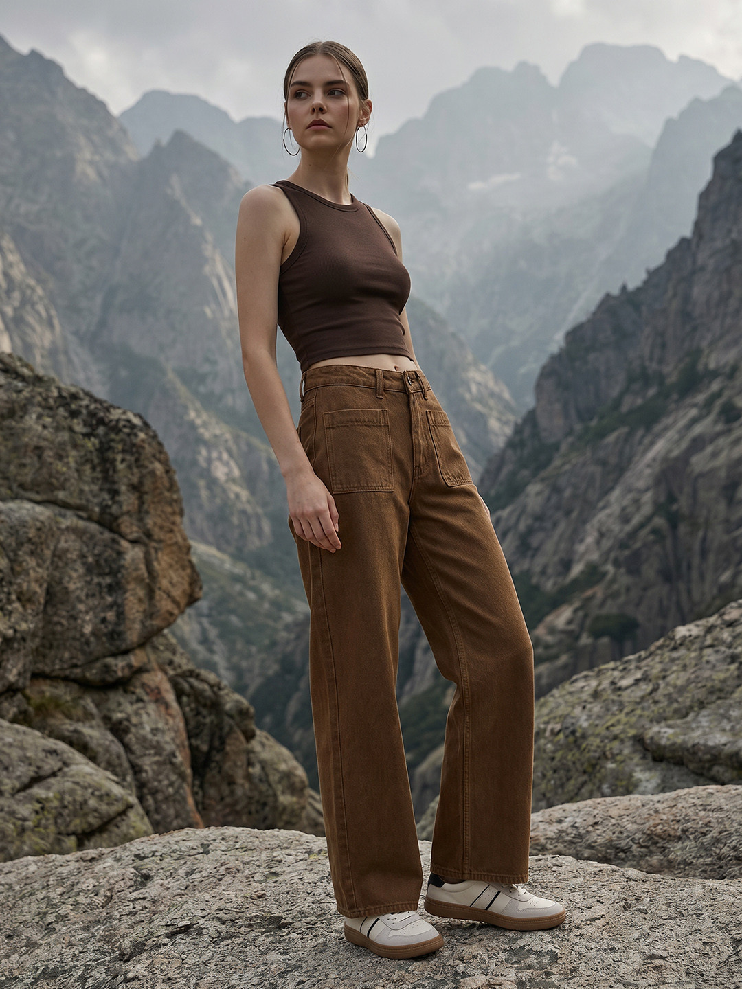 The Roadster Life Co. Women Straight Fit Pure Cotton Jeans