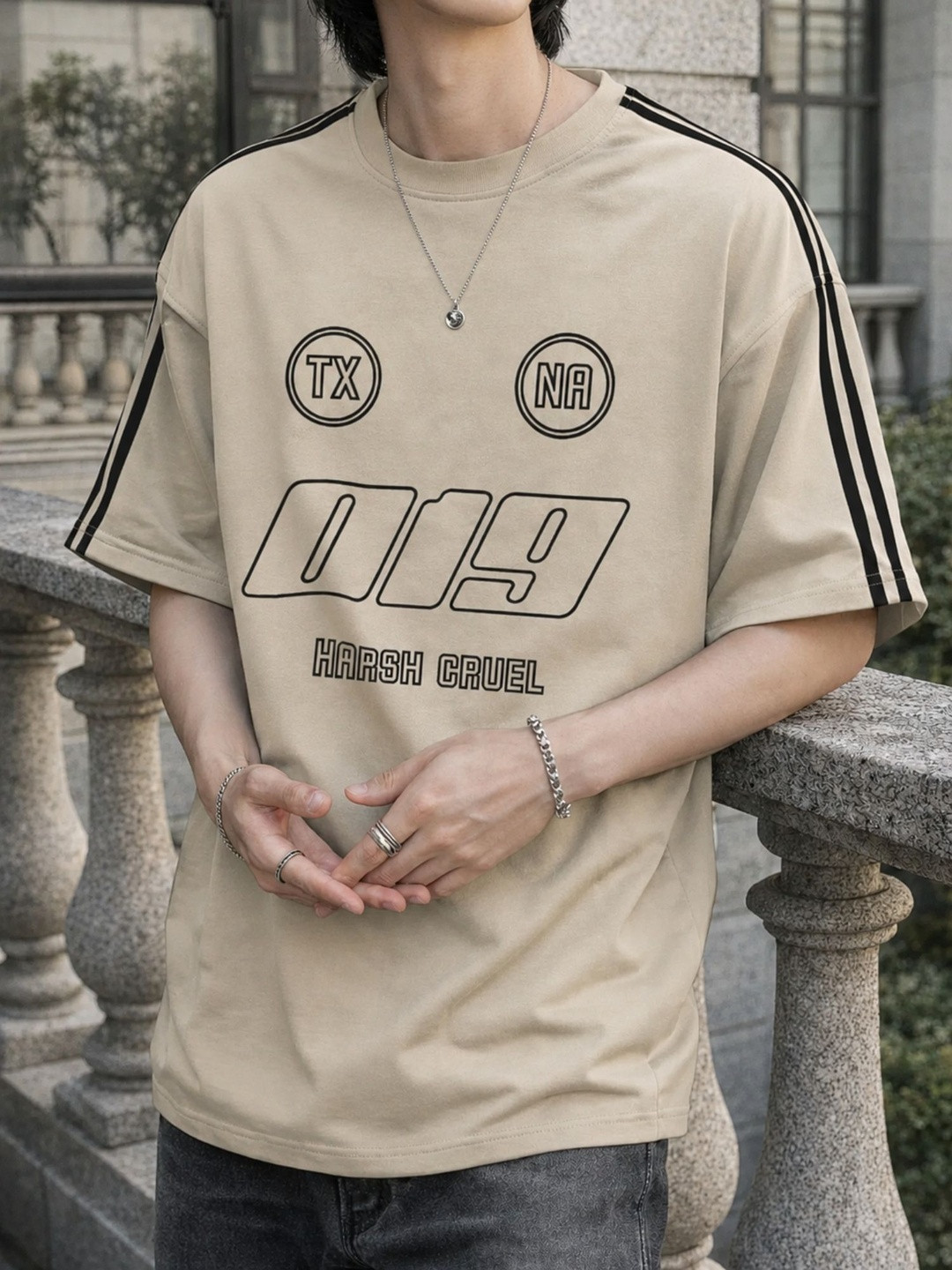 JUMPCUTS Men Typography Printed T-shirt