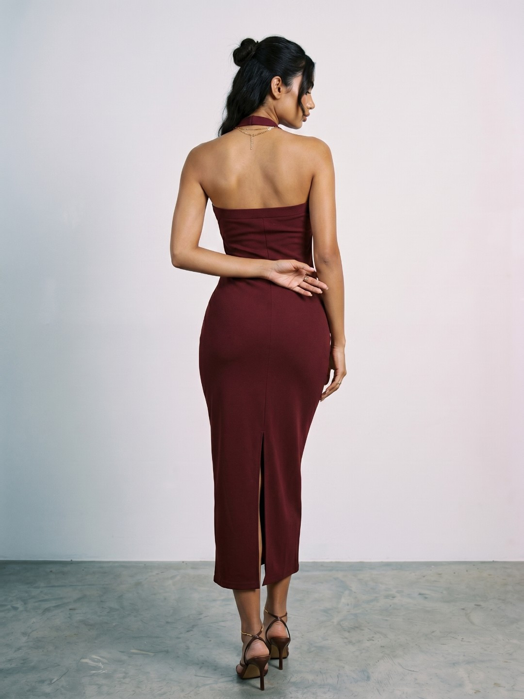 Phosphorus Halter Neck Bodycon Dress