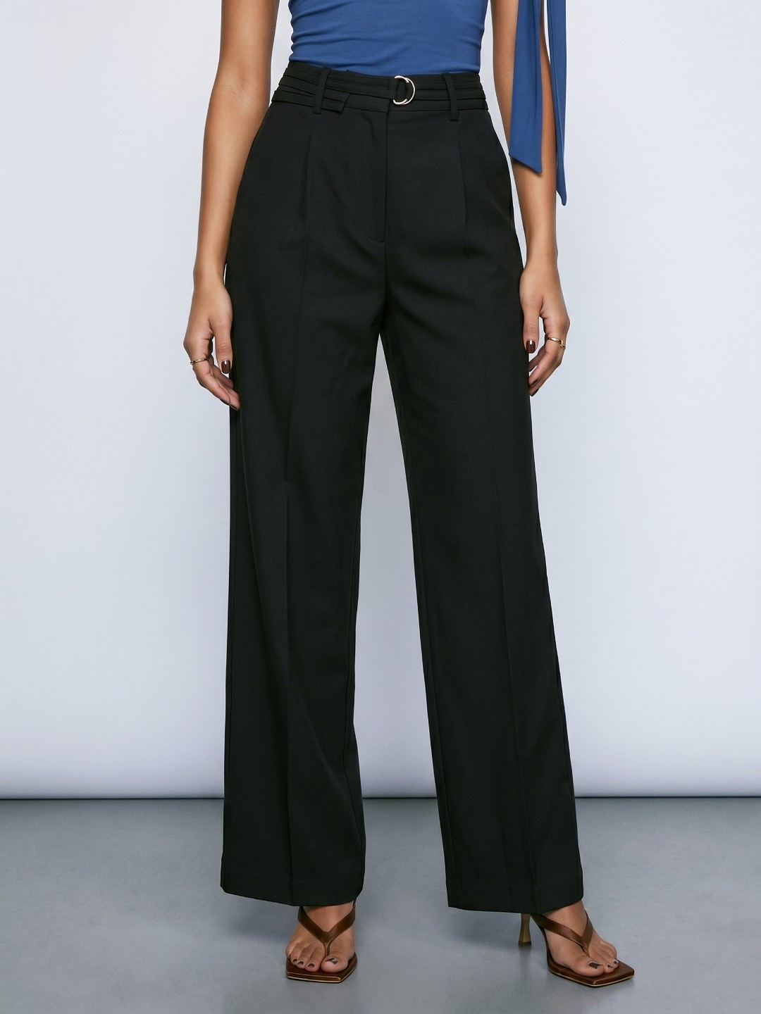 Phosphorus Women Pleated Wide Leg Trousers