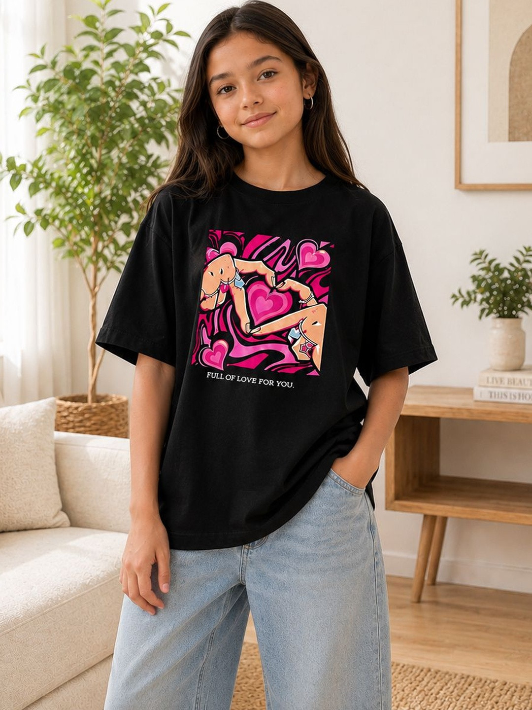 KEESOR Girls Printed T-shirt