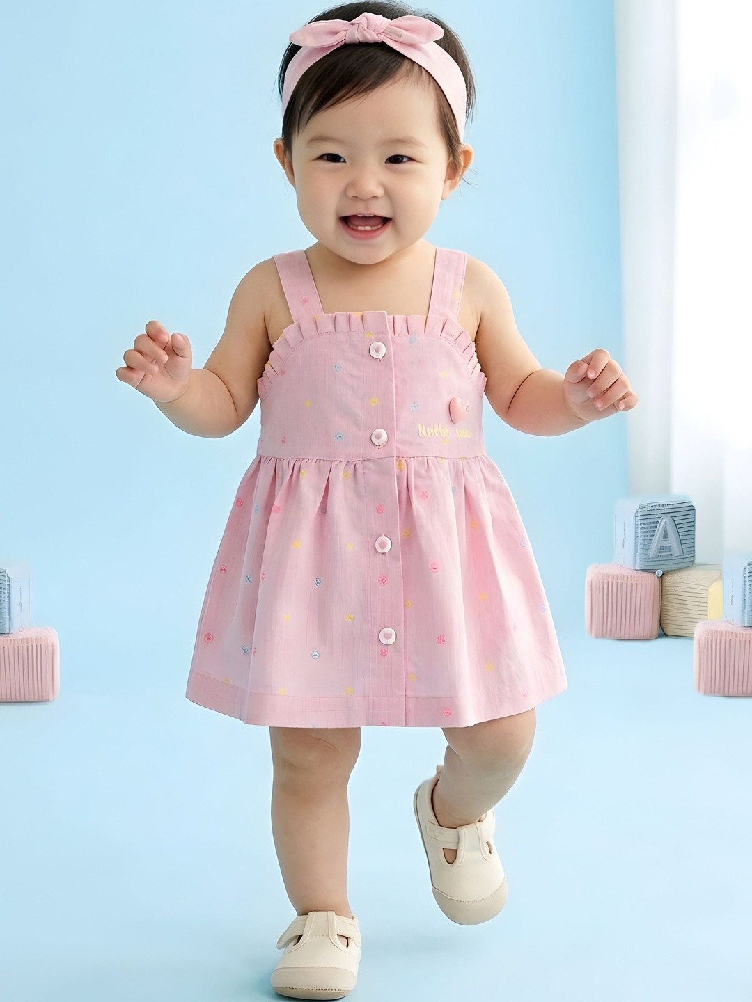 Jelly Joy Floral Print A-Line Dress
